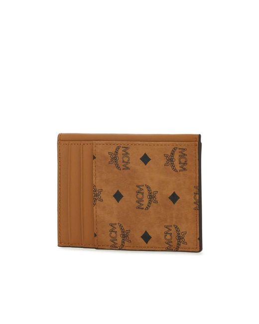 MCM Brown Monogram Printed Card Case