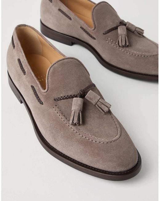 Brunello Cucinelli Brown Tassel Loafers for men