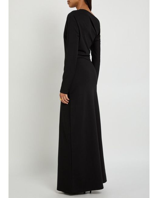 Rohe Black Twisted Jersey Maxi Dress