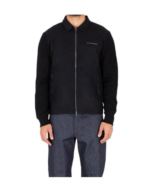 Herno Blue Zip Cashmere Cardigan for men