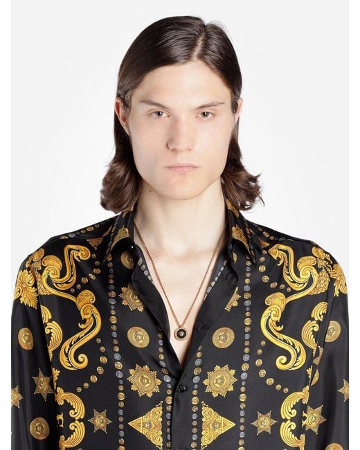 Versace White Medusa Chain-Linked Necklace for men