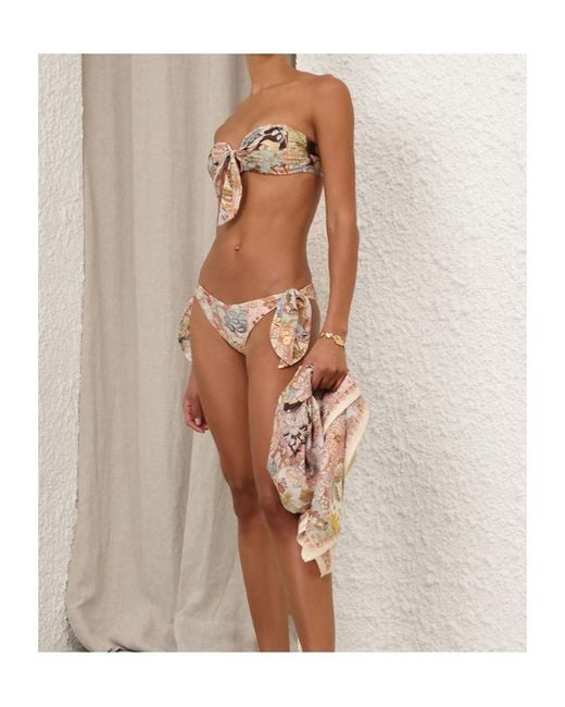 Zimmermann Pink Daylight Tie Bikini Bottoms
