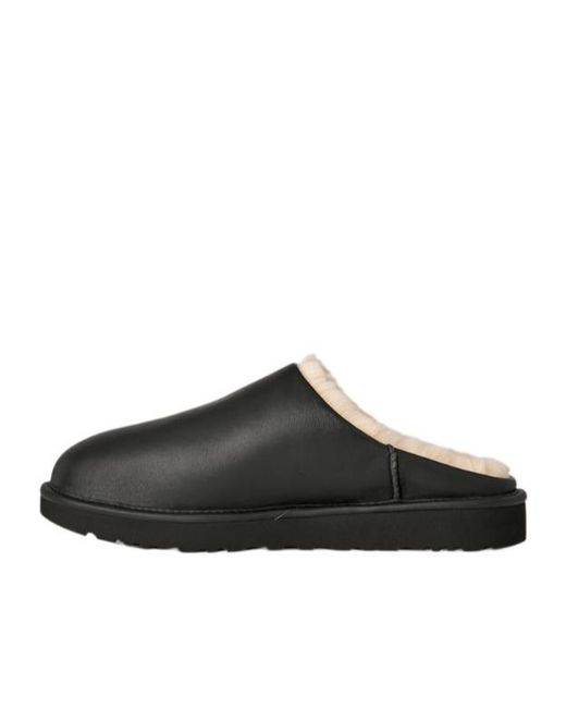 Ugg Black Round-Toe Flat Slippers for men