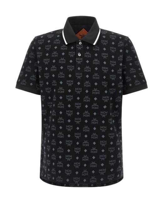 MCM Black Press Polo Shirt for men