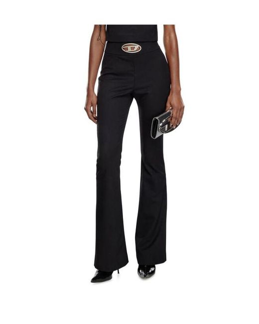 DIESEL Black P-Erseus Logo Plaque Pants