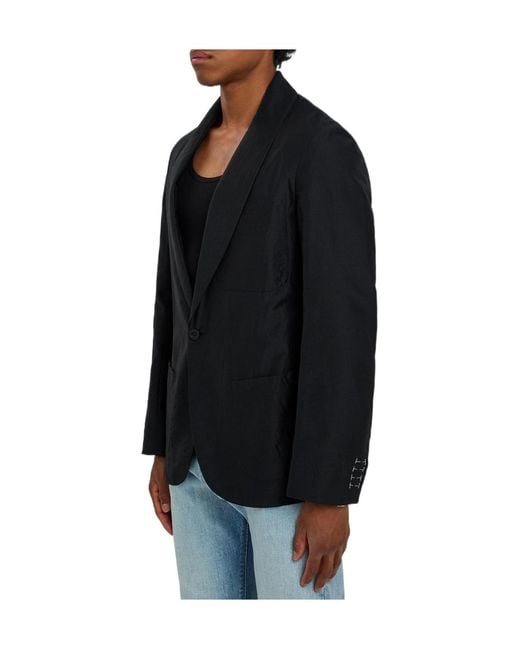 Maison Margiela Black Cotton-Blend Blazer for men