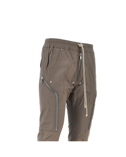 Rick Owens Gray Heizer Drawstring Cargo Pants for men