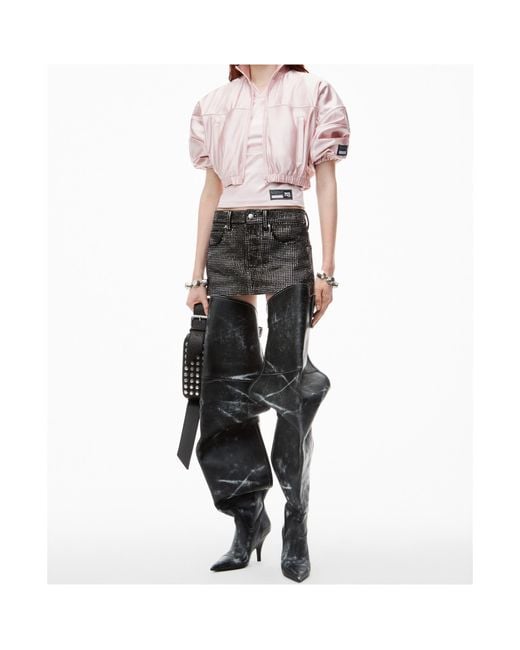 Alexander Wang Pink Logo-Appliqué Bomber Jacket