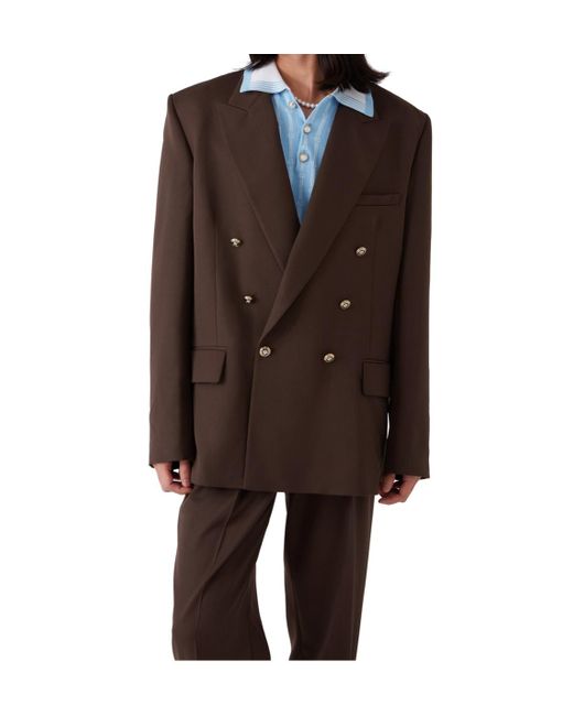 Casablanca Brown Double Breasted Tailored Jacket for men