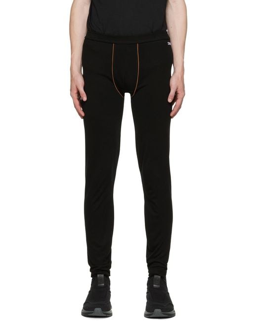 Zegna Black Logo Thermal Casual Pants for men