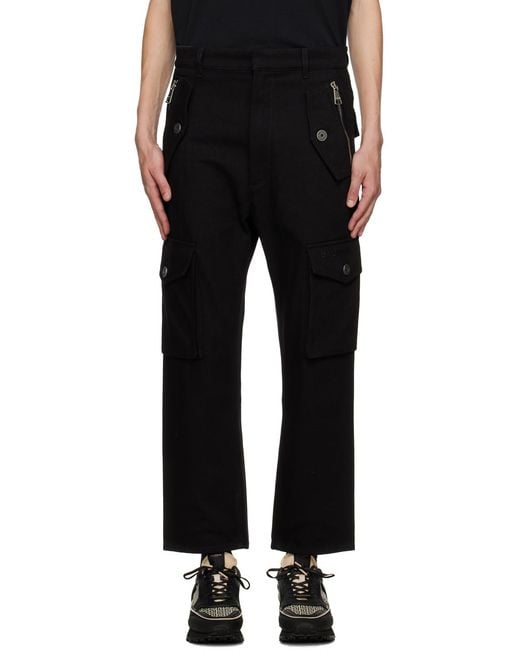 Balmain Black Cargo Trousers for men