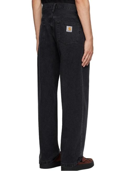 Carhartt Blue Wip Logo Patch Wide Leg Jeans for men