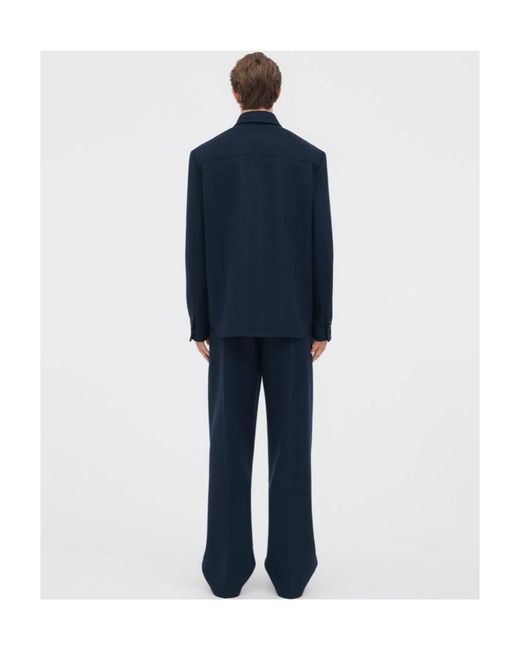 Bottega Veneta Blue Flannel Jacket for men