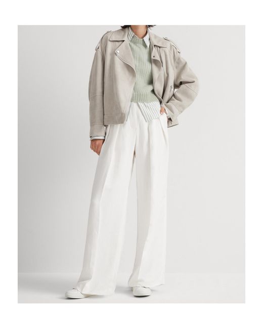 Brunello Cucinelli Gray Long Sleeved Zip-Up Jacket