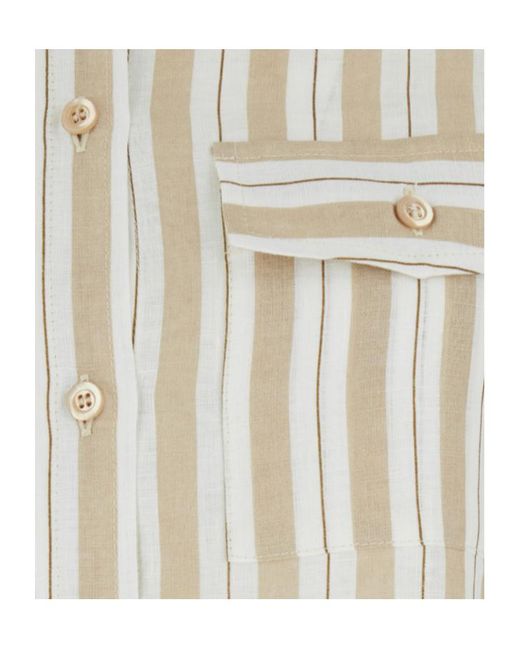 Semicouture White Semi Couture Striped Linen Shirt