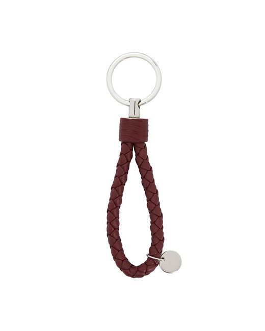 Bottega Veneta Red Intrecciato Key Ring