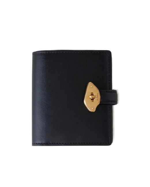 Mulberry Black Lana Compact Leather Wallet