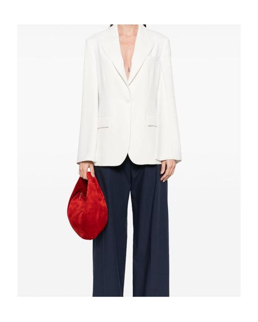 P.A.R.O.S.H. White Single-Breasted Blazer