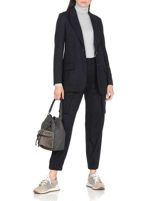 Brunello Cucinelli Blue Single-Breasted Buttoned Jacket