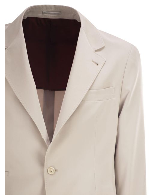 Brunello Cucinelli Natural Two-Button Pleated Suit for men