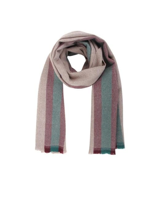 Gucci Gray Classic Striped Scarf for men