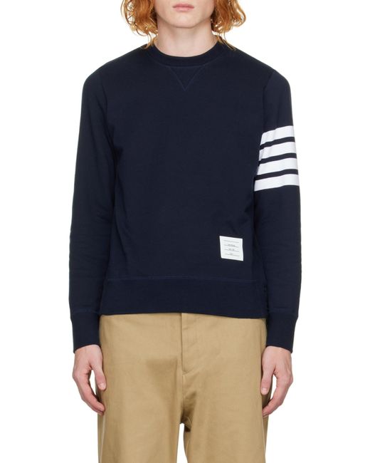 Thom Browne Blue Classic Loopback 4-Bar Sweatshirt for men