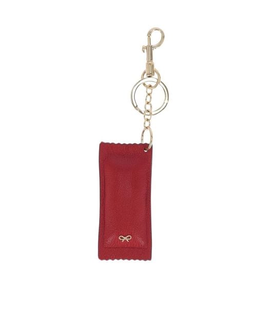 Anya Hindmarch Red Logo Engraved Ketchup Keyring