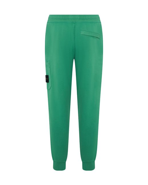 Stone Island Green Elastic Waist Sports Pants for men