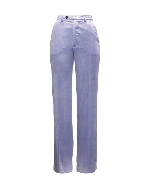 Marni Blue Minimalist Wide-Leg Pants