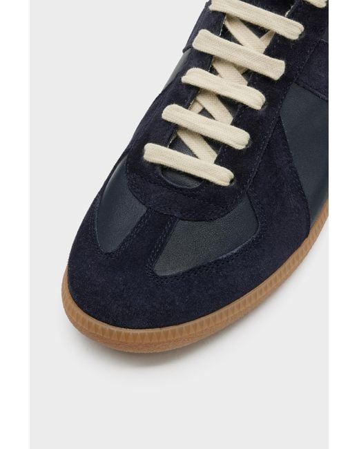 Maison Margiela Black Replica Lace-Up Sneakers