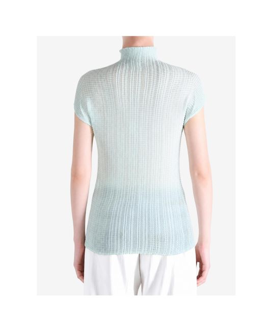 Issey Miyake Blue Short-Sleeved Cover-Up
