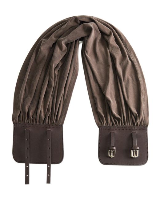 Paloma Wool Brown Adriana Ii Double-Buckle Belt Top