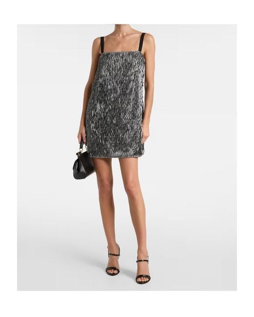 Dolce & Gabbana Gray Off Shoulder Dress