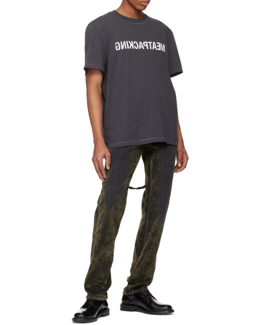 Helmut Lang Black T-Shirt With Print for men