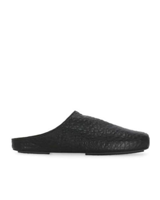 Uma Wang Black Square Toe Slip-On Slippers
