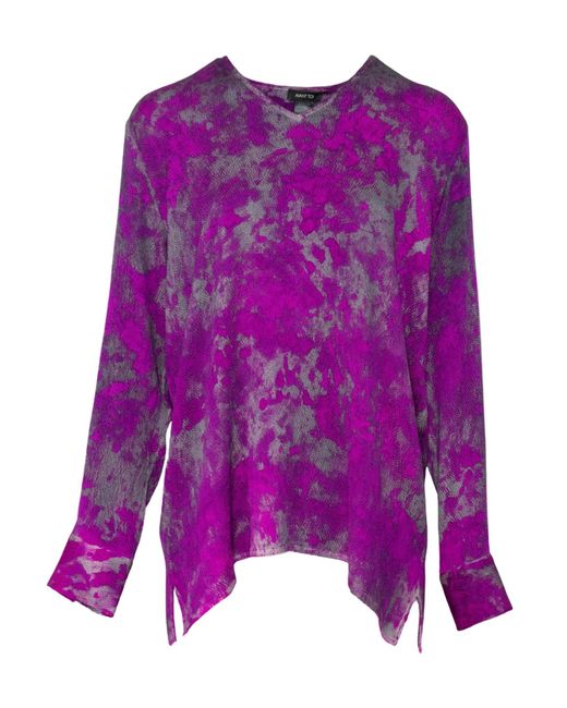 Avant Toi Purple Printed Top