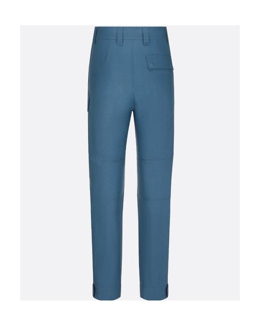 Dior Blue Homme Logo Buckel Cargo Pants for men