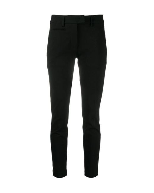 Dondup Black Slim-Cut Trousers