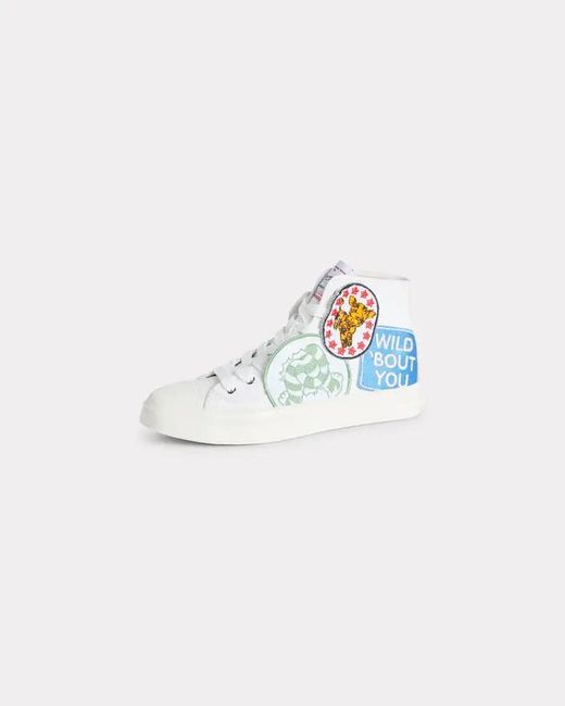 KENZO White High Top Sneakers for men
