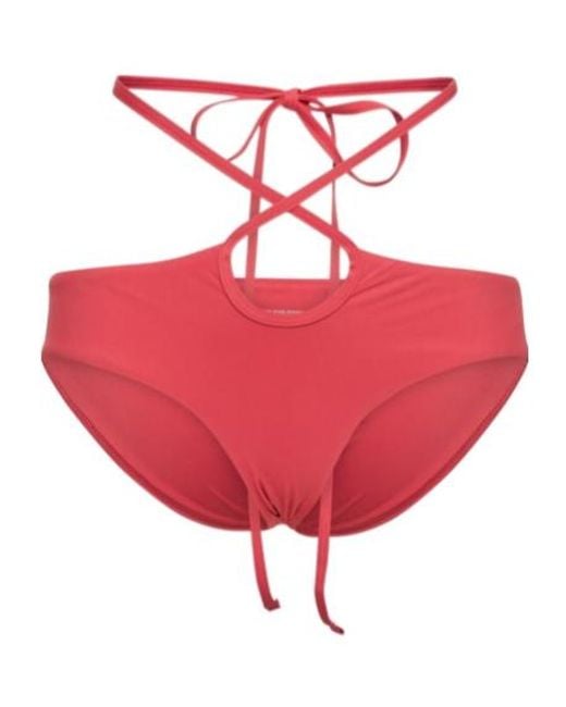 Christopher Esber Red Looped Tie Bikini Bottom