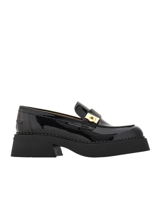 Ferragamo Black Hug Buckle Chunky Loafer