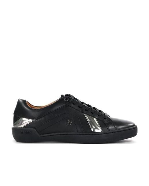 Bally Black Logo Casual Sneakers for men