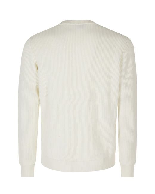 Roberto Collina White Crew-Neck Sweater for men