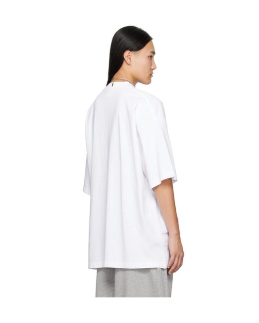 Vetements White T-Shirt With Round Neck And Short Sleeves for men