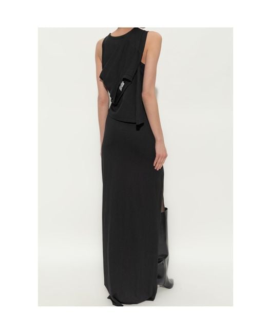 Coperni Knotted Jersey Maxi Dress in Black | Lyst UK