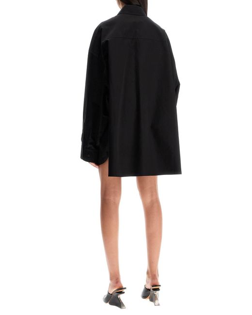 Wardrobe NYC Black Oversized Shirt Dress