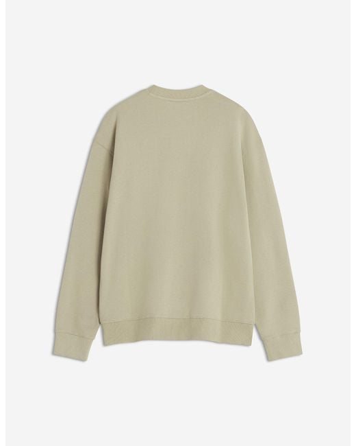 Maison Kitsuné Natural Logo-Embroidered Cotton Sweatshirt for men