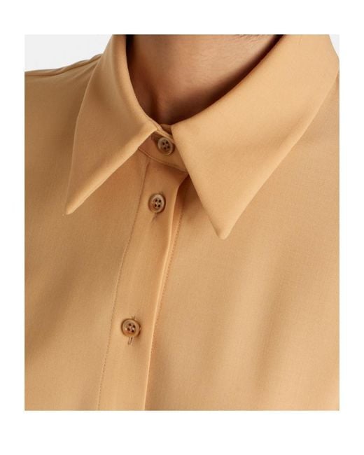 Mugler Natural Pleated Button-Down Shirt