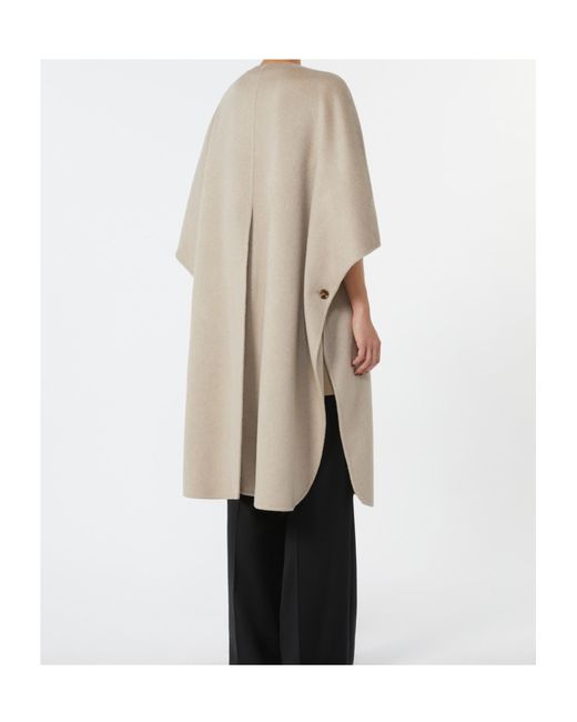 Max Mara Natural Short-Sleeved Crewneck Coat