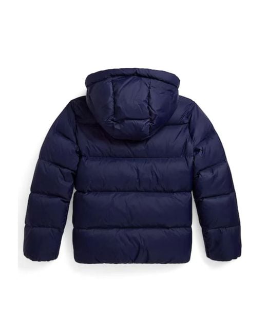 Ralph Lauren Blue Long-Sleeved Down Jacket